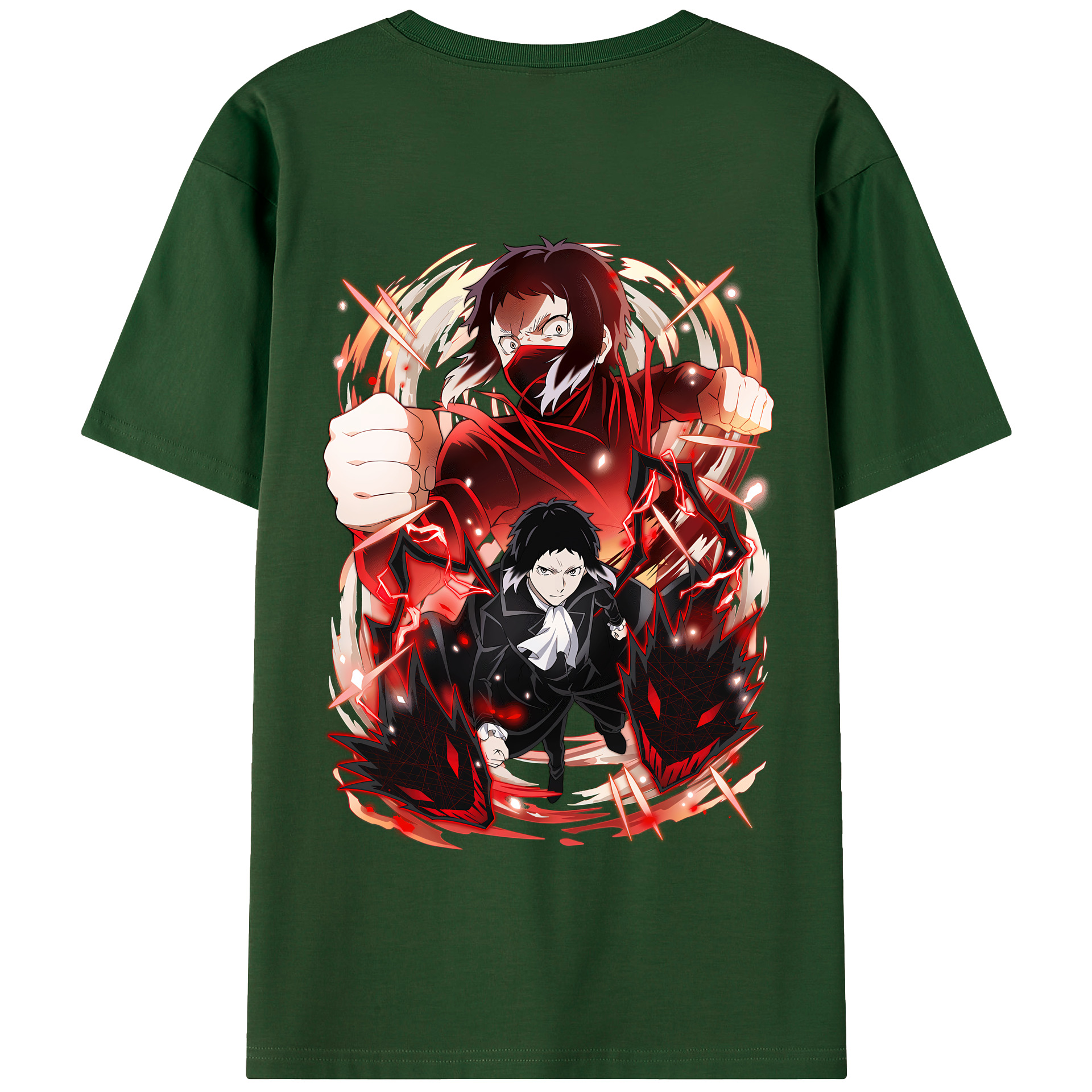 （画像用） 文豪ストレイドッグス Bungo Stray Dogs 綿100％半袖Tシャツ（背面プリント）